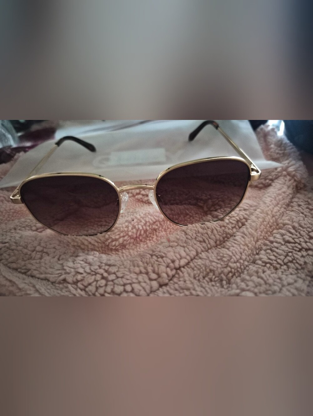 Quay Australia Gold Frame Brown Lens Women's Sunglasses